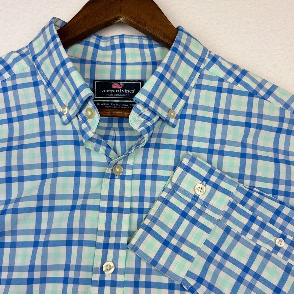 Vineyard Vines Performance Murray Men’s L Plaid Button Down Shirt